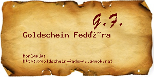 Goldschein Fedóra névjegykártya
